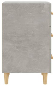 Mesa de cabeceira 40x40x66 cm derivados madeira cinza cimento
