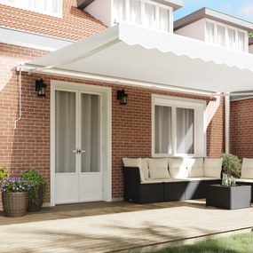 Toldo Retrátil Automático Branco 500x300 cm