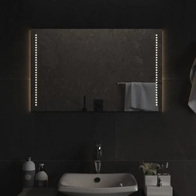 151729 vidaXL Espelho de casa de banho com luzes LED 80x50 cm