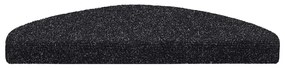 Tapetes de escada autoadesivos 30 pcs 65x21x4 cm preto