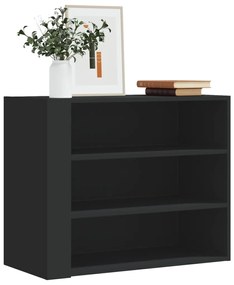 Armário de parede 75x35x60 cm derivados de madeira preto