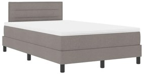 Cama Box Springer com Colchão Taupe 120x190 cm em Tecido