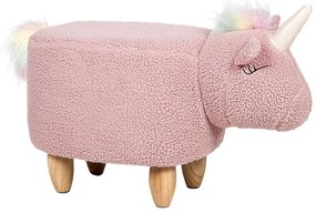 Tamborete em tecido rosa UNICORN Beliani