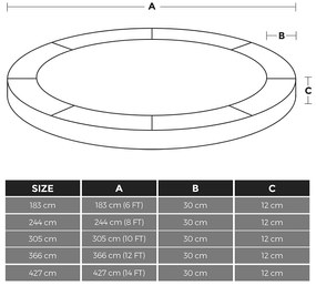 Cobertura dos bordos para trampolim de Ø 427 cm Azul