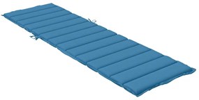 Almofadão para espreguiçadeira 200x60x4cm mesclado tecido azul