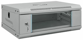 vidaXL Armário de Rede com armazenamento Cinzeto 53 x 35 x 21 cm Aço