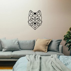 Acessório Decorativo de Parede Metal Wolf2 – Preto – 41 x 57 cm