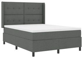 Cama Box com Colchão Cinza Escuro 160x200 cm de Tecido