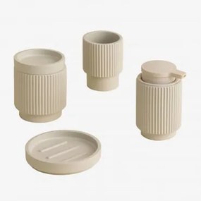 Conjunto De Banho Yiriel Crema - Sklum