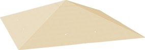 Outsunny Cobertura de reposição para pavilhão 3 x 3 m resistente à água Teto de pavilhão UPF30+ Capa de reposição tecido Oxford, 370 g/m², Bege | Aosom Portugal