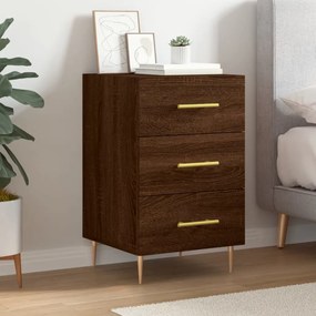 vidaXL Mesa cabeceira 40x40x66 cm derivados madeira carvalho castanho