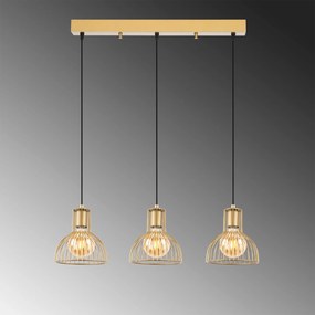 Candeeiro de Teto Vazo – Dourado Brilhante – 70 x 17 x 114 cm