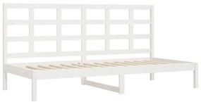 Sofá-cama sem colchão 80x200 cm madeira de pinho maciça branco