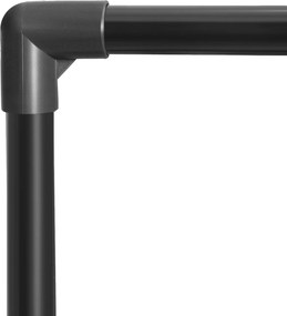 Sapateira metálica para sapatos 2 prateleiras 92 x 30 x 33 cm Preto