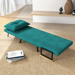 Poltrona-Cama "Lopez" - Encosto Ajustável - Verde - 63x73x81 cm - Desi