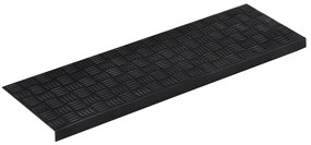 Tapetes para degraus de escada 10 pcs 25x75 cm borracha