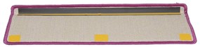 Tapetes de escadas 10 pcs 65x21x4 cm violeta