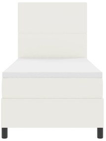 Cama Box Spring com Colchão Bege Solteiro Tecido Cotelê