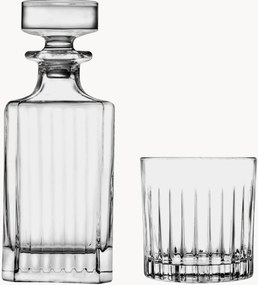 Decantador e copos de uísque em cristal Timeless, conjunto de 7