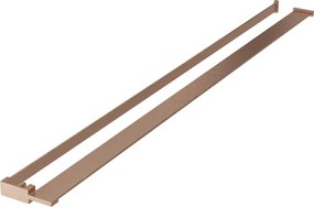 Mexen prateleira para parede de duche com trilho para toalhas, cobre escovado - 800-02-65