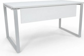 Secretária De Escritório Pé Fechado 1400x800x750mm VIENA Cinza/Branco