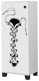 Sapateira Filinta – Branco/Preto – 50 cm x 127 cm x 38 cm