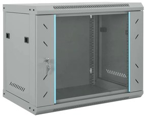 vidaXL Armário de Rede com armazenamento Cinzeto 60 x 45 x 50 cm Aço