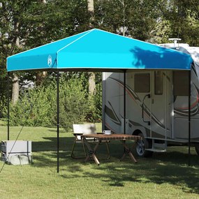 vidaXL Tenda de Toldo Manual Azul 243 x 243 x 251 cm tecido