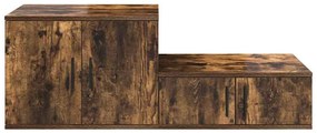 Armário de Armazenamento vidaXL Carvalho Fumado 127x41x40 cm Madeira D