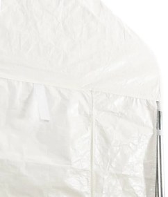 Gazebo com telhado 15,61x2,28x2,69 m polietileno branco