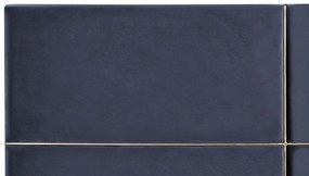 Cama de casal com arrumação em veludo preto 160 x 200 cm VERNOYES   Beliani
