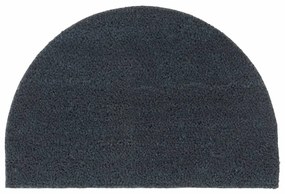 vidaXL Tapete porta semicircular 40x60 cm fibra coco tufada cinzento