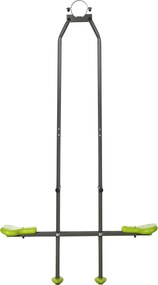 Balanço duplo para crianças, em aço e plástico, para parque infantil - 3 a 6 anos, 97,5 x 23 x 170 cm, verde