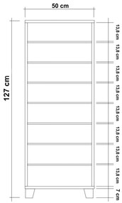 Sapateira Filinta – Branco/Preto – 50 cm x 127 cm x 38 cm