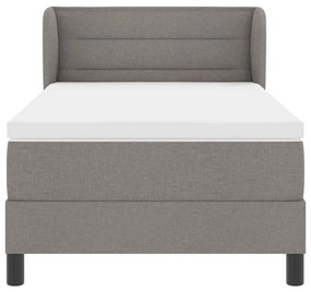 Cama Box com Colchão vidaXL Taupe 80x200 cm Tecido
