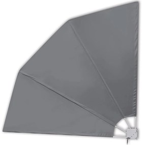 Toldo lateral dobrável para varanda 210x210 cm cinzento