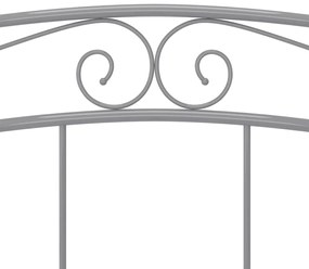 Estrutura de cama 200x200 cm metal cinzento