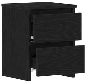 Camas de cabeceira vidaXL com gavetas 2 pcs Carvalho Preto 30x30x40 cm