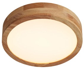 Plafon Escandinavo Madeira 30cm incl. LED Regulável - Pecker Escandinavo