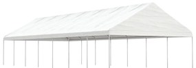 Gazebo com telhado 15,61x5,88x3,75 m polietileno branco