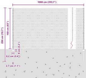 Postes de Cerca vidaXL 10 pcs U-Channel 160 cm Aço Galvanizado