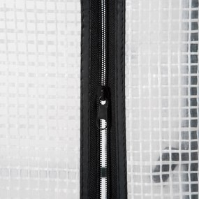 Estufa de Jardim Estufa com Porta Enrolável 8 Orifícios de Ventilação