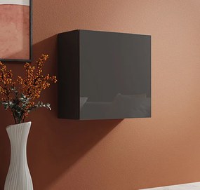 Armário Suspenso Casével – 60x60 cm – Cinzento com Porta Alto Brilho e