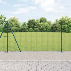 vidaXL Postes de Cerca com Placas de Base 52 pcs Ø32mm 68,5cm Aço Galvanizado