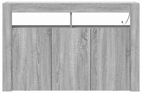 Sideboard Cinzento sonoma Madeira engenheirada 116 x 30 x 75 cm
