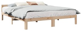 vidaXL Cama sem colchão 180x200 cm madeira de pinho maciça