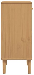 Mesa de cabeceira SENJA 40x35x80 cm pinho maciço castanho