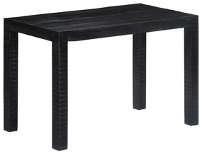 vidaXL Mesa de jantar 118x60x76 cm madeira de mangueira maciça preto