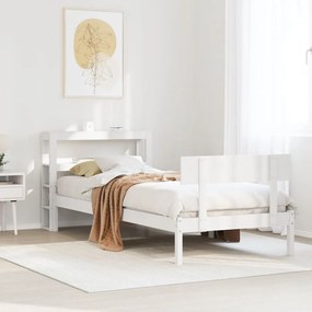 vidaXL Cama sem colchão 90x190 cm madeira de pinho maciça branco