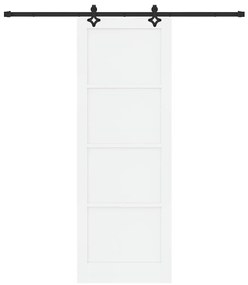 Porta Deslizante ORKDAL Branca Conjunto de 2 Branco e preto
